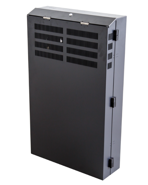 DYNAMIX RVWM0204 - 4RU Vertical Wall Mount Cabinet w/ 2RU Horizontal Mounting Rails. 650x230x1070mm