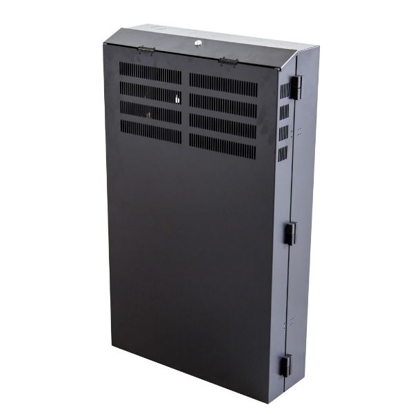 DYNAMIX RVWM0208 - 8RU Vertical Wall Mount Cabinet w/ 2RU Horizontal Mounting Rails 650x410x1070mm