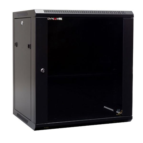 RWM12 - DYNAMIX RWM12 - 12RU Wall Mount Cabinet 450mm Deep (600 x 450 x 650mm) Includes 1x Fixed Shelf 2 Fan