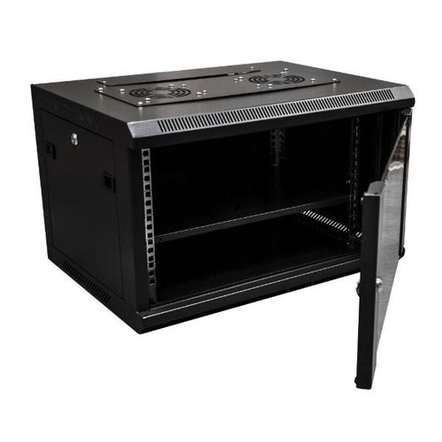 RWM6-300 - DYNAMIX RWM6-300 - 6RU Wall Mount Cabinet 300mm Deep (600 x 300 x 6U). Includes 1x Fixed Shelf 2x Fan