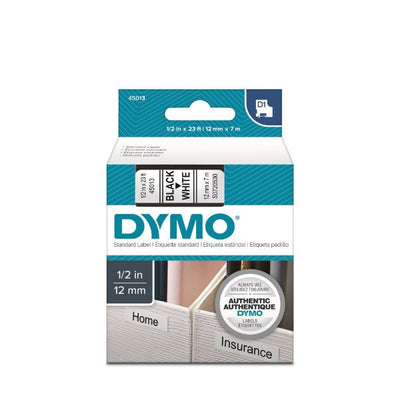 S0720530 - Dymo Blk on Wht 12mmx7m Tape