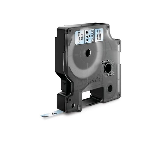S0720770 - DYMO S0720770 - Genuine D1 Label Cassette Tape 6mm x 7M Black on Clear Suitable for the Label Manager