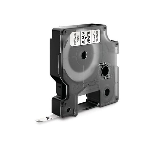S0720780 - DYMO S0720780 - Genuine D1 Label Cassette Tape 6mm x 7M Black on White Suitable for the Label Manager