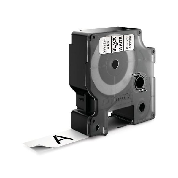 S0720830 - Dymo Blk on Wht 19mmx7m Tape