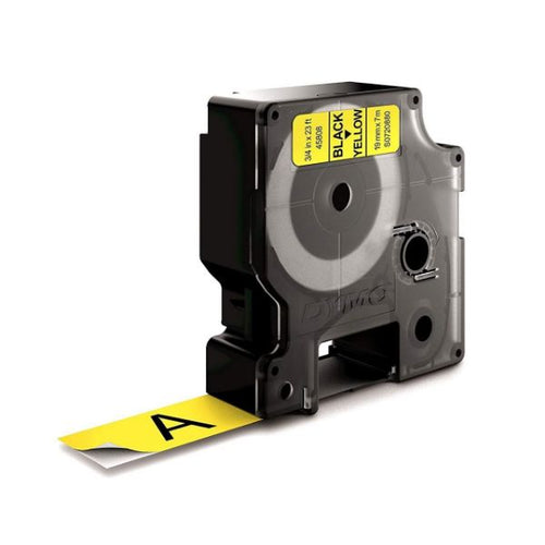 S0720880 - DYMO S0720880 - Genuine D1 Label Cassette Tape 19mm x 7M Black on Yellow Suitable for the Label Manager
