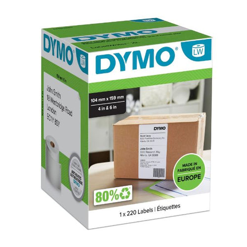 S0904980 - DYMO S0904980 - Genuine LabelWriter High Capacity Shipping Labels 104mm x 159mm. Designed specifically