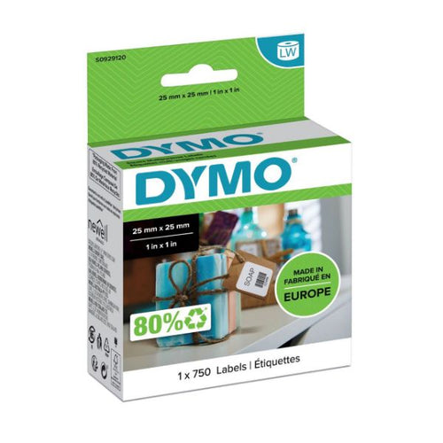 S0929120 - DYMO S0929120 - Genuine LabelWriter Multi Purpose labels 25mm x 25mm Roll w/ 750 labels removable