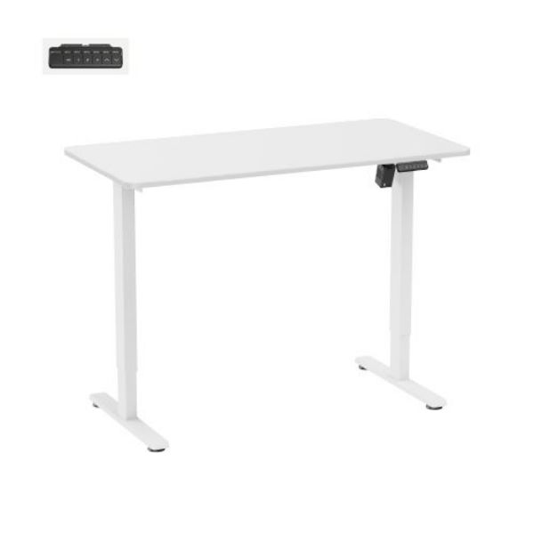 BRATECK S11-22RE-W - Eco Ergonomic Office Electric Sit-Stand Desk Single Motor. Desktop Included
