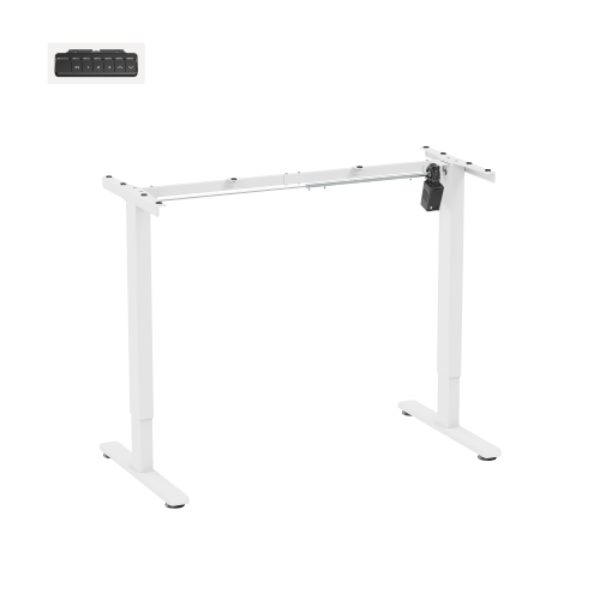 BRATECK S11-22RE-W - Eco Ergonomic Office Electric Sit-Stand Desk Single Motor. Desktop Included