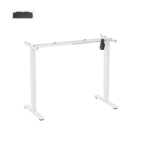 S11-22RE-W - BRATECK S11-22RE-W - Eco Ergonomic Office Electric Sit-Stand Desk Single Motor. Desktop Included