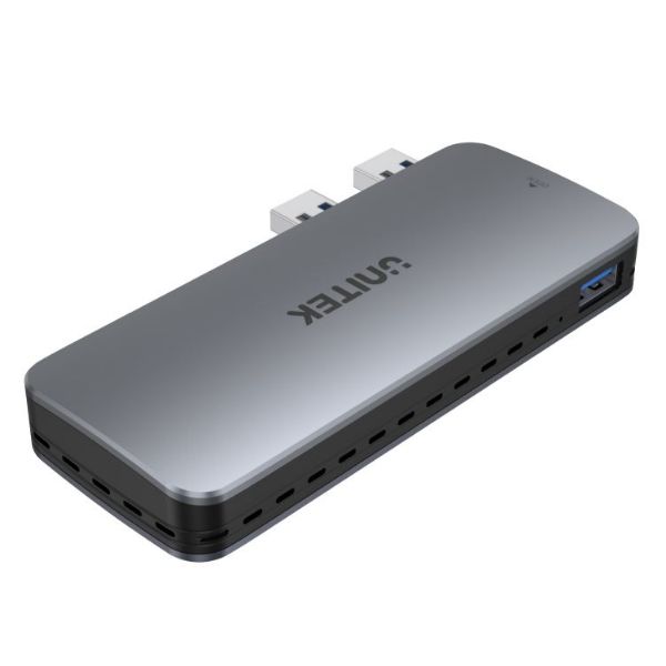 UNITEK S1224A - PS5 External Storage. Dual USB-A 10G to M2 PCIe/NVMe Enclosure. Grey