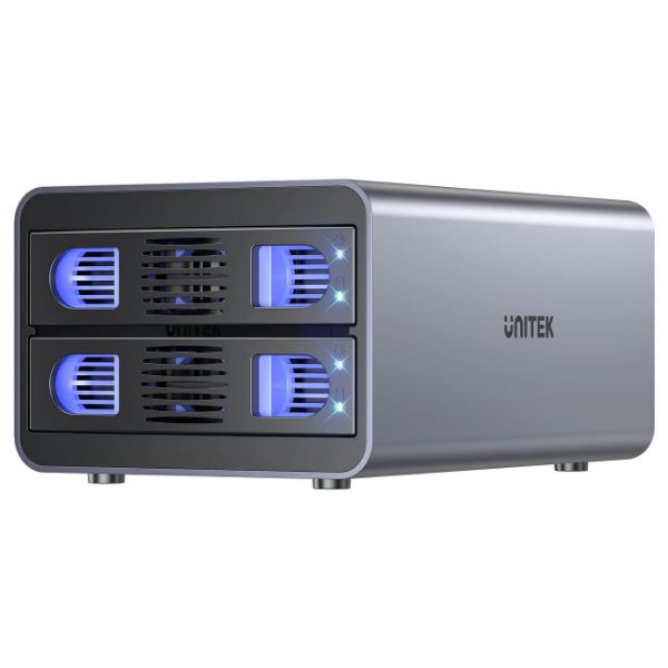 UNITEK S1308C - 2-Bay USB-C RAID External HD Enclosure. Supports RAID 1 both 2.5'' & 3.5'' SATA HDD