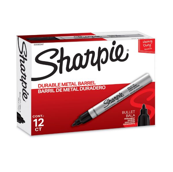 SHARPIE S20093047 - PRO Metal Aluminium Bullet Tip Black colour (MOQ 12) Permanent Marker