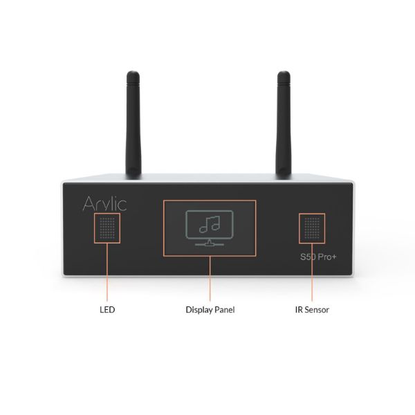 ARYLIC S50PROPLUS - Compact Streamer Supports WiFi & Bluetooth 5.0 AirPlay DLNA UPnP Spotify & Qplay