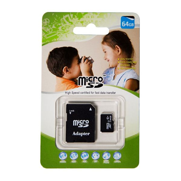 DYNAMIX SDMICRO64G - 64GB Micro SD High-Speed Certified Flash Card w/ Adapter