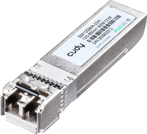 SM10GMA-03H - CUDY SM10GMA-03H - 10G Multi Mode Fibre (MMF) LC SFP+ Module 850nm 300m Compatible w/ HP