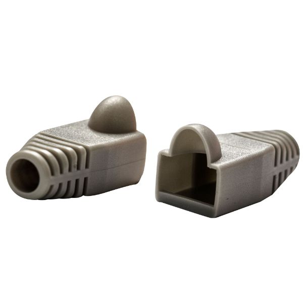 DYNAMIX SRB-UTP-GRY-20 - Grey RJ45 Strain Relief Boot 6.0mm Outside Diameter 20pk Bag