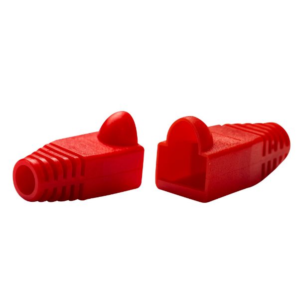 DYNAMIX SRB-UTP-RED-20 - RED RJ45 Strain Relief Boot (60mm Outside Diameter) 20pk bag.