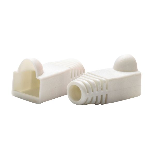 DYNAMIX SRB-UTP-WHT-20 - White RJ45 Strain Relief Boot 6.0mm Outside Diameter 20pk Bag