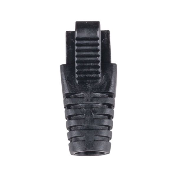 DYNAMIX SRS-BV2-BLK-20 - Black RJ45 Strain Relief Boot Slimline w/ Clip Protector 6.0mm Outside Diameter 20pk