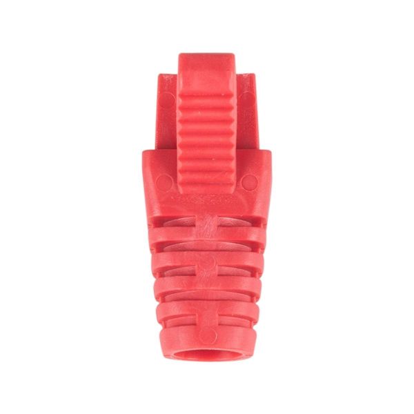 DYNAMIX SRS-BV2-RED-20 - Red RJ45 Strain Relief Boot Slimline w/ Clip Protector 6.0mm Outside Diameter 20pk