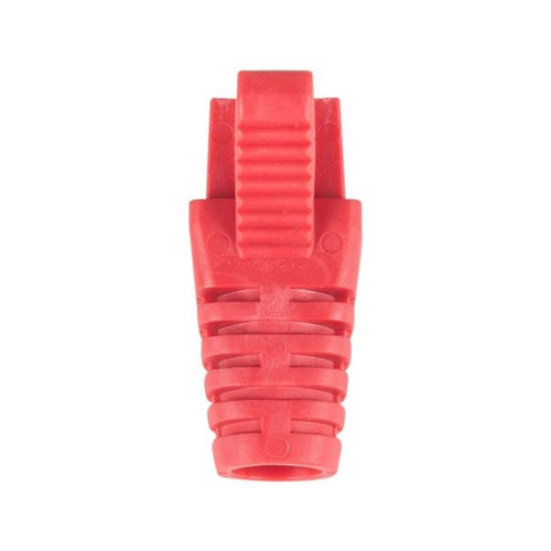 SRS-BV2-RED-20 - DYNAMIX SRS-BV2-RED-20 - Red RJ45 Strain Relief Boot Slimline w/ Clip Protector 6.0mm Outside Diameter 20pk