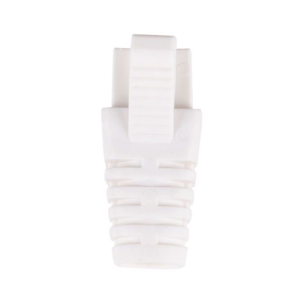 DYNAMIX SRS-BV2-WHT-20 - White RJ45 Strain Relief Boot Slimline w/ Clip Protector 6.0mm Outside Diameter 20pk
