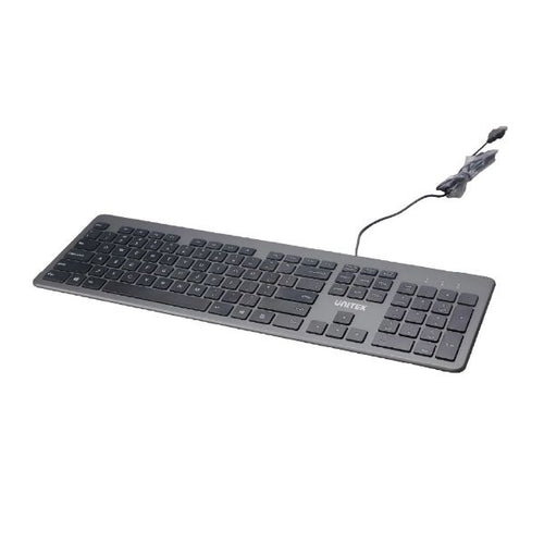 T052A - UNITEK 2.4G Wired Keyboard Space Grey