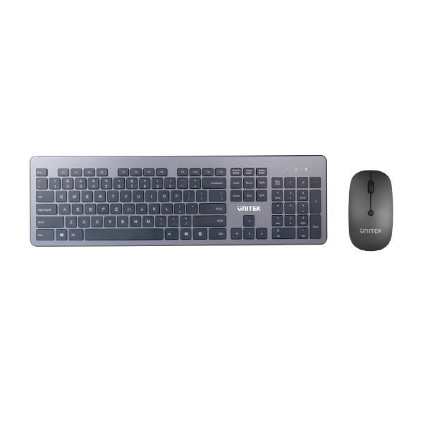 UNITEK T054A - 2.4G Wireless Keyboard & Mouse Combo. Space Grey