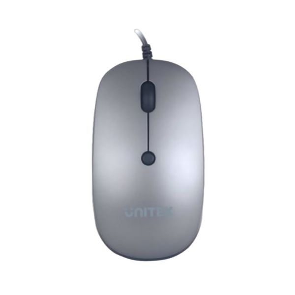 T060B - UNITEK Wired Mouse Space Grey
