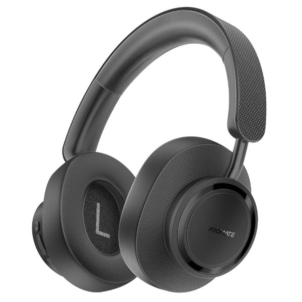PROMATE TAKT-BLK - HiFi Stereo Wireless Over Ear Ergonomic Headphones. Up to 12 Hours Playing Time