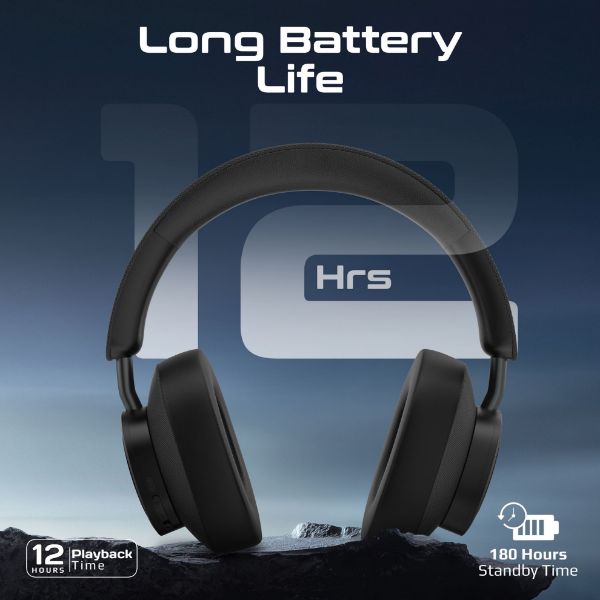 PROMATE TAKT-BLK - HiFi Stereo Wireless Over Ear Ergonomic Headphones. Up to 12 Hours Playing Time