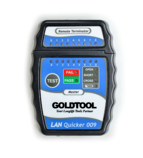 TCT-009 - GOLDTOOL TCT-009 - LAN Quick Tester. Test RJ45/UTP RJ45/STP Cabling OPEN SHORT & CROSS Functions