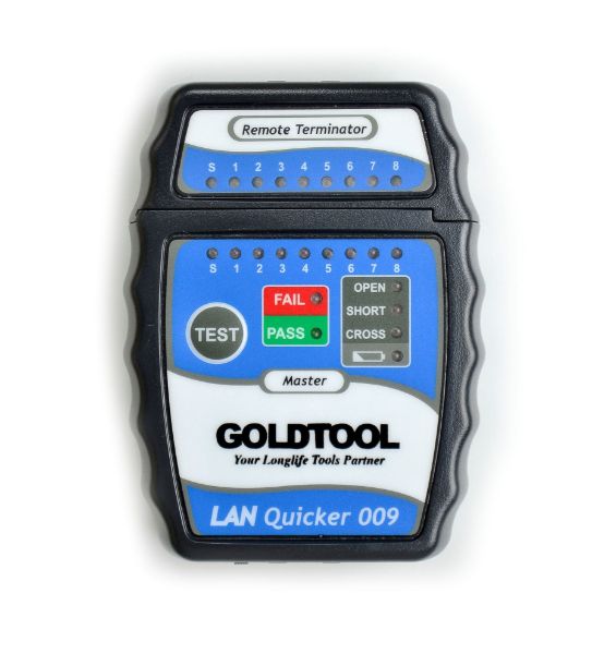 GOLDTOOL TCT-009 - LAN Quick Tester. Test RJ45/UTP RJ45/STP Cabling OPEN SHORT & CROSS Functions
