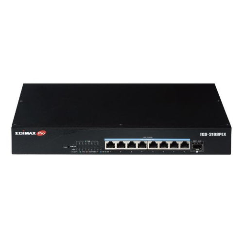 TGS-3109PLX - EDIMAX TGS-3109PLX - 8 Port 2.5GbE PoE++ Web Smart Switch w/ 1x 10GbE SFP+ Port