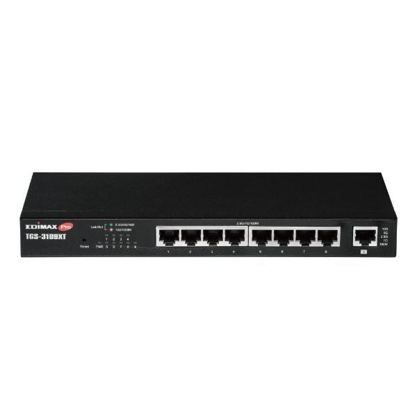 EDIMAX TGS-3109XT - 8 Port 2.5GbE Web Smart Switch w/ 1x 10GbE Multi Gigabit 5-Speed RJ45 Port