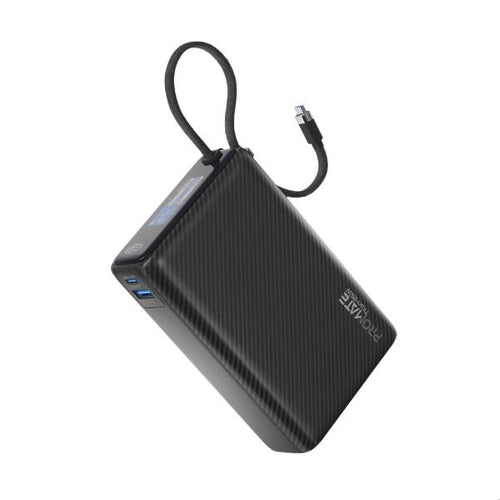TITAN-35W - PROMATE TITAN-35W - 20000mAh Ultra Compact 35W SuperSpeed Power Bank with Built-in USB-C Cable