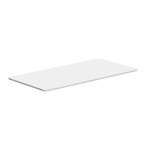 BRATECK TP14070R-WHT - 1400x700mm One-Piece Table Top for M06-23DE-AI Desk Curved-edge EcoFriendly