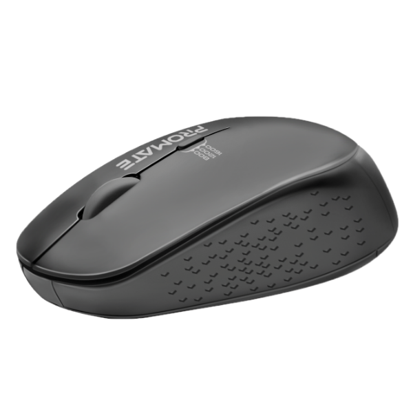 PROMATE TRACKER-BLK - Ergonomic Wireless Mouse 800/1200/1600 Dpi. 10m Working Range. Included Nano Receiver