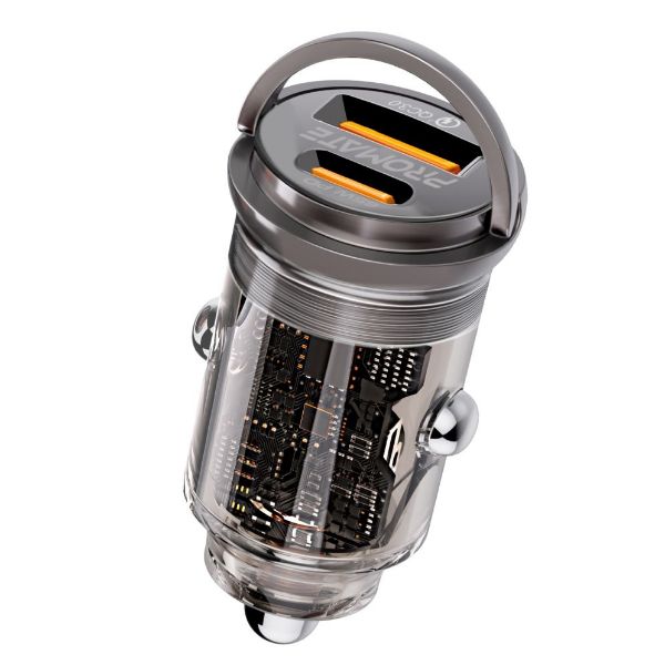 PROMATE TRANSDRIVE-65W - 65W Quick Charging In-Car Adapter for Tablets & phones 65W PD USB-C