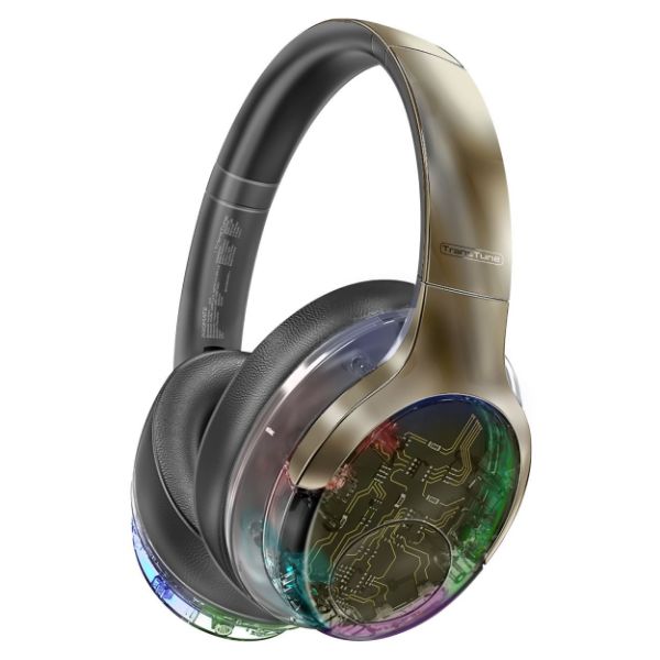 PROMATE TRANSTUNE-GMT - HiFi Stereo Wireless Bluetooth Active Noice Cancelling Headphones Gun Metal