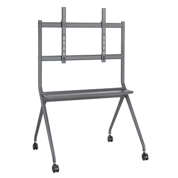 BRATECK TTF15-68FW - 50-86'' Heavy-Duty Studio TV Cart/Trolley Up to 120Kgs Inc Large 75mm Caster Wheels