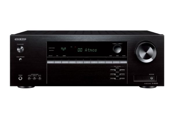 ONKYO TXSR393B - 5.2 Channel AV Receiver 155W P/CH at 6 ohm. DTS-X & Dolby Atmos playback. 4 HDMI