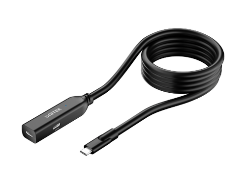 U1335A - UNITEK U1335A - 5m 10Gbps USB-C Extension Cable Built-in Signal Boosters 10Gbps Data Transfer