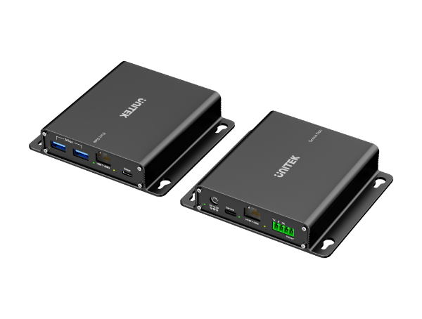 U1337B - UNITEK 100M USB 5Gbps Extender transmits USB signals over 100m via CAT6a cable. Perfect for industrial cameras, medical devices, and video calls. Features 7-port hub, low latency, and supports FSYNC, UART, RS232 protocols.