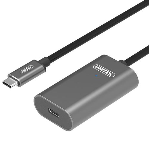 U305A - UNITEK U305A - 5M USB 3.1 USB-C Active Extension Cable. USB-C Male to USB-C Female.
