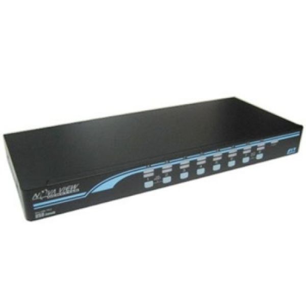 REXTRON UCNV116D - 1-16 USB/PS2 Hybrid KVM Switch w/ USB Console Ports. Includes 12x 1.8m & 4x 3m USB