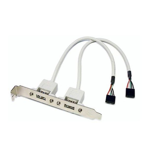 DYNAMIX USB-SLOT-2 - USB SLOT Card. USB-A Female Connector to 2x 5-Pin Housings w/ bracket