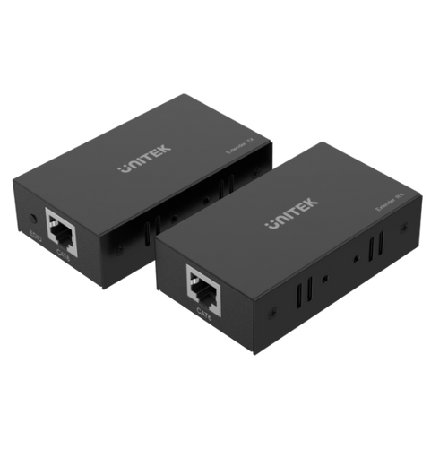 V100A - UNITEK V100A - HDMI & IR Extender Kit Over Cat6 up to 60M. Supports up to 4K@30Hz.