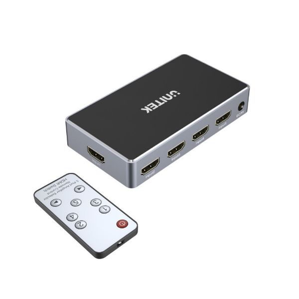 UNITEK V1110A - 5-In-1-Out 4K HDMI 1.4b Switch. Supports up to 4K@30Hz (UHD) Resolution (3840 x 2160)
